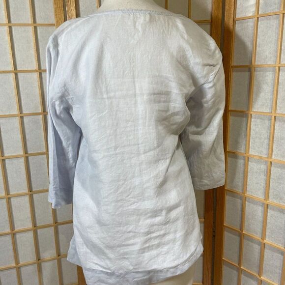Eileen Fisher XS Irish Linen Blouse - Picture 16 of 16